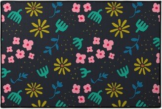 Door Mats: Matisse's Garden At Night Door Mat, Multicolor