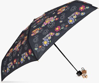 Folding Umbrella With Logo Unisex - Black-AG