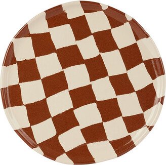 Henry Holland Studio Brown & White Check Dinner Plate