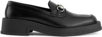 Horsebit square-toe loafers