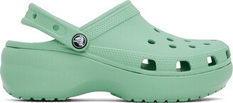 Green Classic Platform Clogs