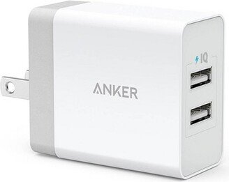 Anker 2-Port PowerPort 24W Wall Charger - White