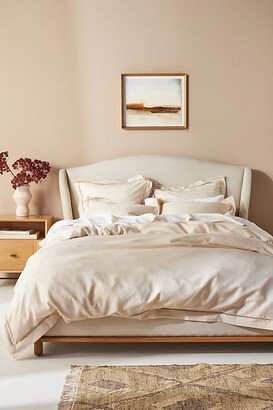 Embroidered Linen Blend Duvet Cover-AA