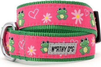 The Worthy Dog Ribbit Dog Collar - Green - S