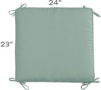 Replacement Ottoman Cushion with Zipper 24x23 - Canvas Beige Canopy Stripe Granite/White Sunbrella