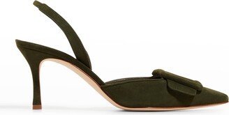 Maysli Suede Bow Slingback Pumps