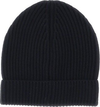 Turn-Up Hem Knitted Beanie-AC