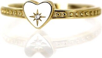 Vicstonenyc Fine Jewelry Natural Diamond Northern Star Love Yellow Gold Ring