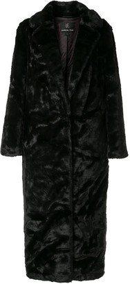 Black Bird faux-fur coat