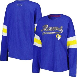 Women's Royal Los Angeles Rams Justine Long Sleeve Tunic T-shirt