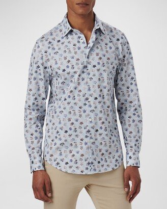 Men's OoohCotton Tech Floral Sport Shirt