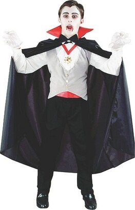 Fun World Boys' Classic Vampire Costume - Size 6-12 - Black