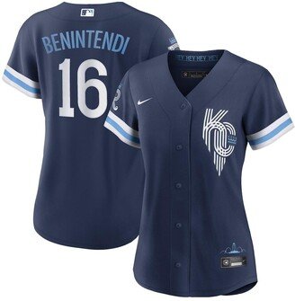 Women's Andrew Benintendi Navy Kansas City Royals City Connect Replica Player Jersey