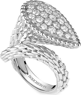 Serpent Bohème 18K White Gold & 1.27 TCW Diamond L Ring