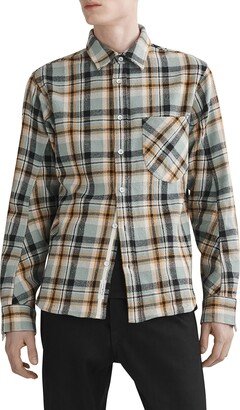 Plaid Cotton Flannel Button-Up Shirt