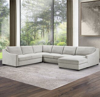 Garcelle 4 Piece Stain Resistant Fabric Sectional