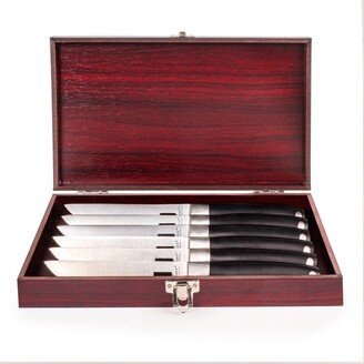 Bistro 7Pc Steak Knives, Set of 6 with Wood Case