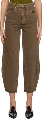 Brown Barrel Jeans