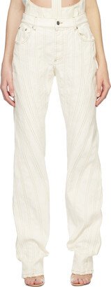 SSENSE Exclusive White Spiral Jeans