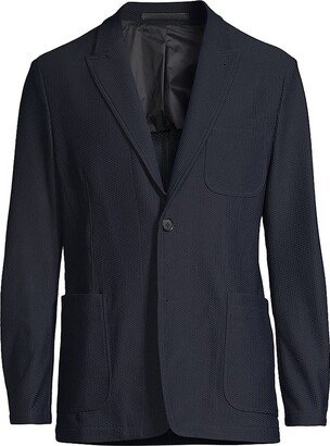 Peak-Lapel Two-Button Blazer