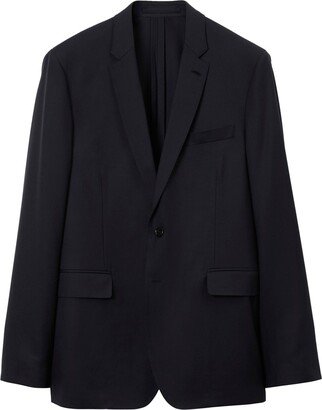 Notched-Collar Single-Breasted Blazer