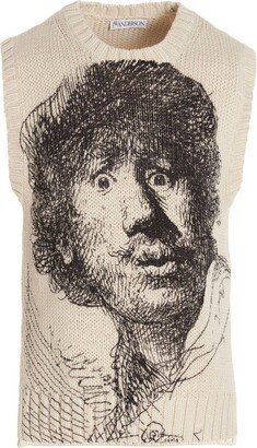 Rembrandt Intarsia Knitted Vest