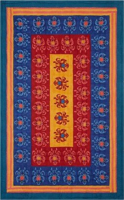 Brocade Royal Blue tablecloth-AB