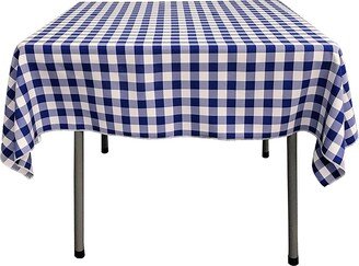 Gingham Checkered Square Tablecloth Royal & White, Choose