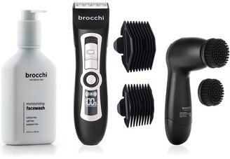 Sebastian Brocchi Brocchi 5Pc Electric Trimmer + Cleansing Facial Brush & Facewash-AA