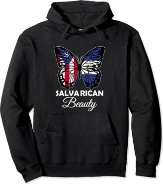 El Salvador and Puerto Rico Mix Salva Rican Beauty Salvador Boricua Salvadoran Puerto Rican Pullover Hoodie