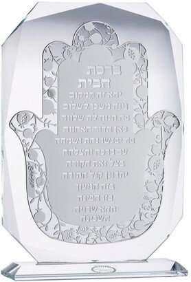 Schonfeld Collection Crystal & Silver Birchat Habayit Hamsa 10x7