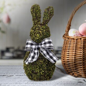 Mossed Twig Bunny With Ribbon 12.5