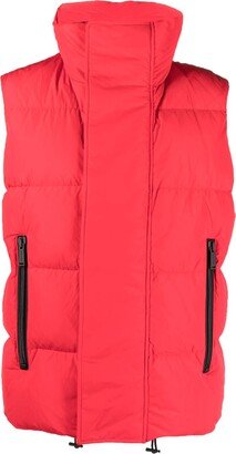 Funnel-Neck Padded Gilet-AC