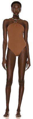 SIMKHAI Shea Swimsuit in Brown