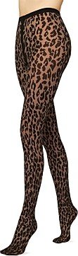 Matte Leopard Print Tights