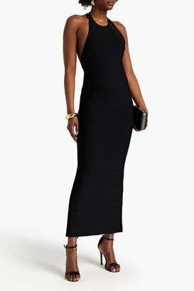 Crystal-embellished bandage maxi dress