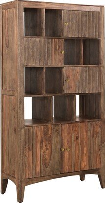 Somette Waverly Light Natural Sheesham Five Door Bookcase