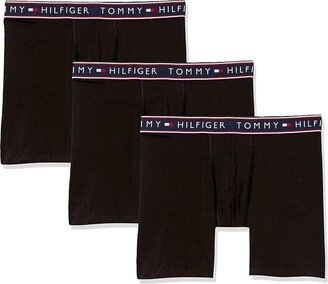 Cotton Stretch Boxer Brief 3-Pack (Black) Men's Underwear