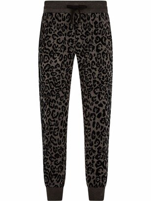 Leopard-Print Track Trousers