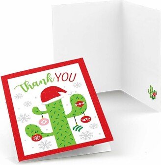 Big Dot of Happiness Merry Cactus - Christmas Cactus Party Thank You Cards (8 Count)