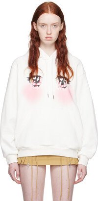 Nodress SSENSE Exclusive White Twinkle Eyes Hoodie