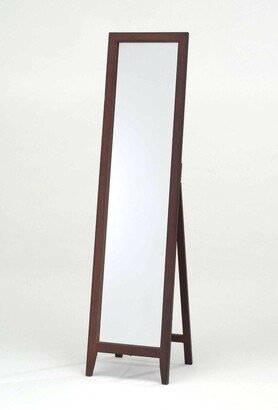 Contemporary Solid Wood Floor Mirror in Walnut Finish - 15