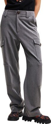 Women's Wide Cargo Trousers Black