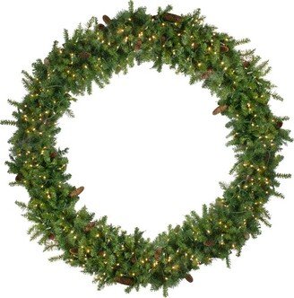 Northlight Pre-Lit Pine Artificial Christmas Wreath, 72-Inch, Warm White LED Lights
