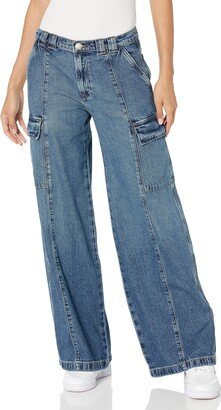 Women's Mid Rise Utility Wide Leg Cargo Jean