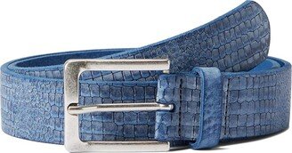 Vintage Lizard Embossed Leather Belt (Maliblu) Men's Belts