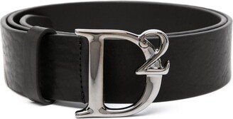 D2 Statement logo-buckle leather belt