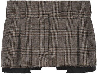 Prince Of Wales Checked Mini Skirt