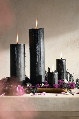 Black Pillar Candle, Unscented-AA