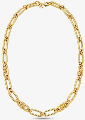 Precious Metal-Plated Brass Chain Link Necklace